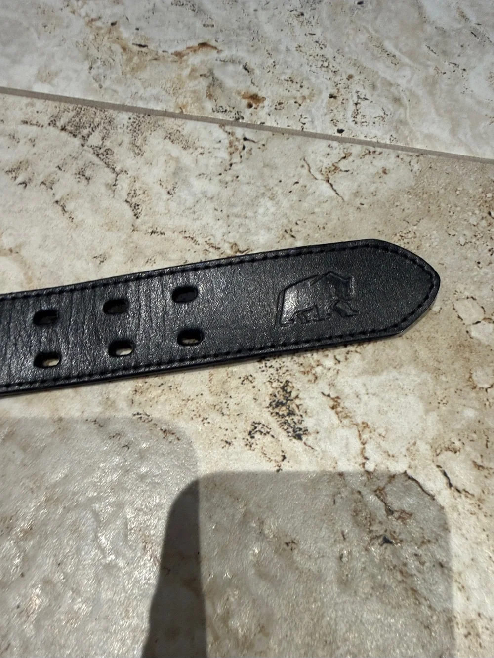 NWT BERNE Black Men's Leather Belt with Adjustable Holes